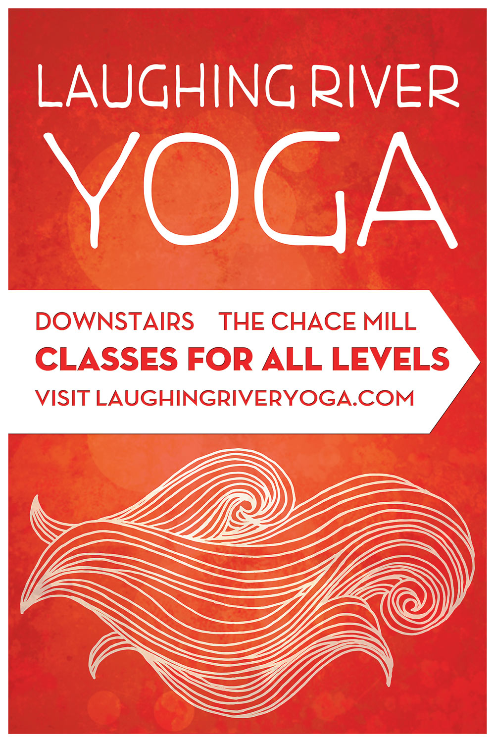 Laughing River Yoga Sandwich Board design Laughing River Yoga Sandwich Board design